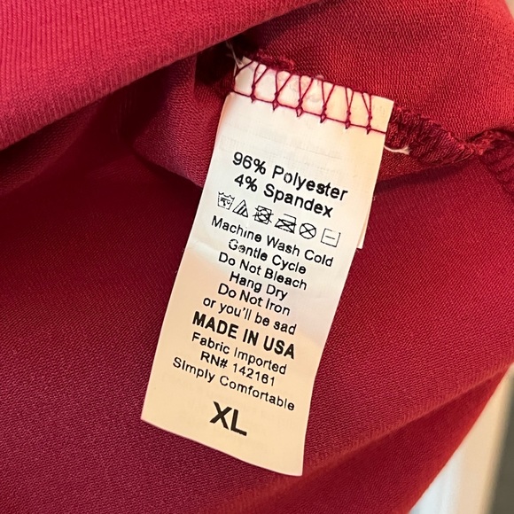 ✨NWOT✨ LULAROE BURGUNDY TANK TOP 🍷❤️ - Picture 4 of 4